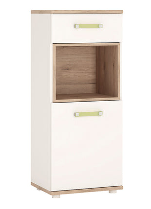 4KIDS 1 Door 1 Drawer Narrow Cabinet with Lemon Handles
