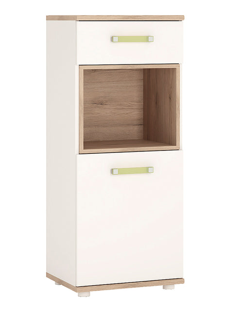 4KIDS 1 Door 1 Drawer Narrow Cabinet with Lemon Handles
