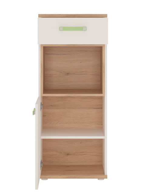 4KIDS 1 Door 1 Drawer Narrow Cabinet with Lemon Handles