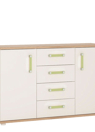 4KIDS 2 Door 4 Drawer Sideboard with Lemon Handles