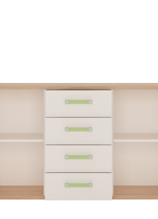 4KIDS 2 Door 4 Drawer Sideboard with Lemon Handles