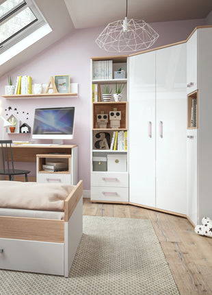 4KIDS 1 Door Desk Mobile with Lilac Handles