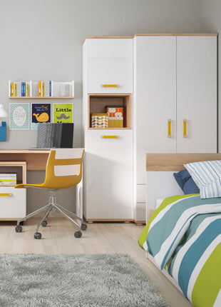 4KIDS 1 Door Desk Mobile with Orange Handles