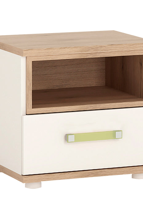 4KIDS 1 Drawer Bedside Cabinet with Lemon Handles
