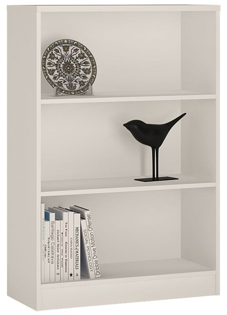 4 You Medium Wide Bookcase In Pearl White