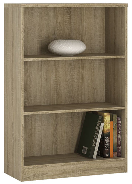 4 You Medium Wide Bookcase in Sonama Oak