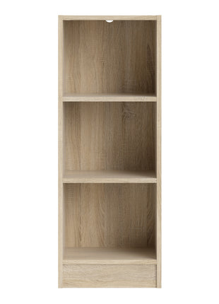 Basic Low Narrow Bookcase (2 Shelves) in Oak