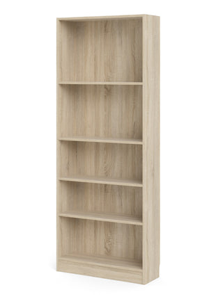 Basic Tall Wide Bookcase (4 Shelves) in Oak