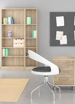 Basic Tall Wide Bookcase (4 Shelves) in Oak