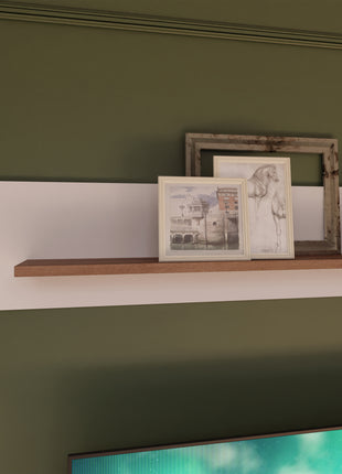 Wensley Wall Shelf in Light Grey and Oak