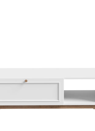 Wensley 1 Drawer Coffee Table in Light Grey and Oak