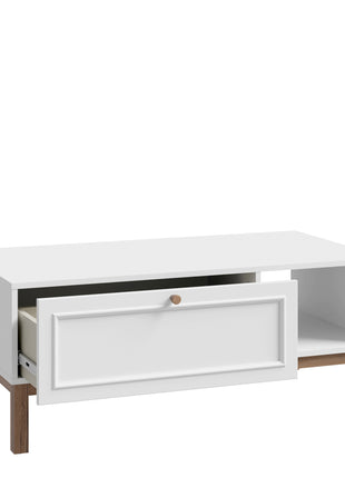 Wensley 1 Drawer Coffee Table in Light Grey and Oak