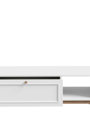 Wensley 1 Drawer Coffee Table in Light Grey and Oak