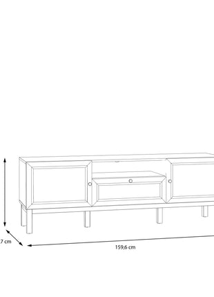 Wensley 2 Door 1 Drawer TV Unit in Light Grey and Oak inc LED Lighting