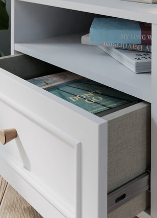 Wensley 2 Drawer Bedside Chest in Light Grey and Oak