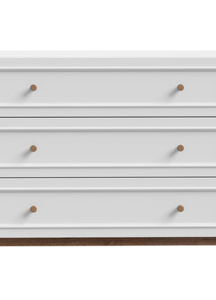 Wensley 3 Drawer Chest in Light Grey and Oak