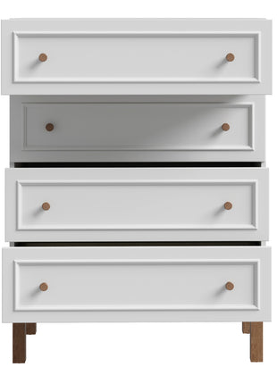 Wensley 4 Drawer Chest in Light Grey and Oak