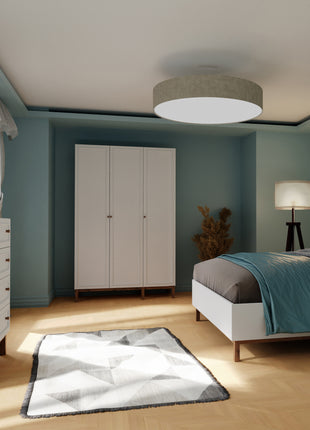 Wensley 4 Drawer Chest in Light Grey and Oak