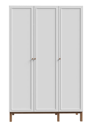 Wensley 3 Door Wardrobe in Light Grey and Oak
