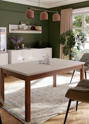 Wensley Dining Table in Light Grey and Oak