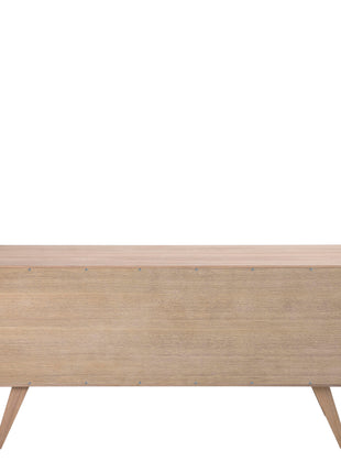 A-Line Sideboard with 4 Drawers and Sliding Door in White Oak