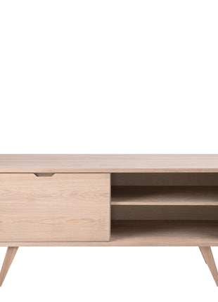A-Line Sideboard with 4 Drawers and Sliding Door in White Oak