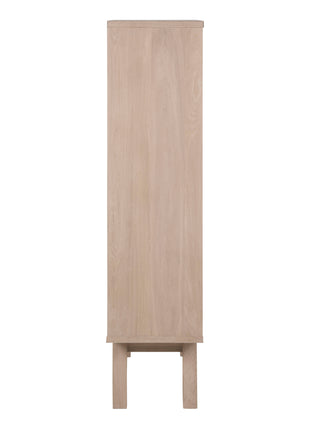 A-Line Display Cabinet with 2 Drawers and 2 Shelves in White Oak