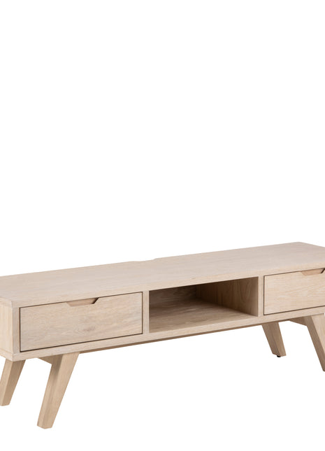 A-Line TV Unit with 2 Drawers in White Oak