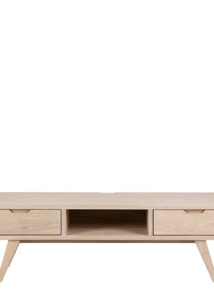 A-Line TV Unit with 2 Drawers in White Oak