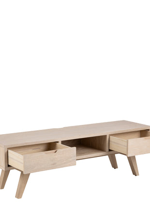 A-Line TV Unit with 2 Drawers in White Oak