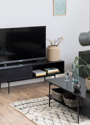 Angus TV Unit with 1 Sliding Door in Black
