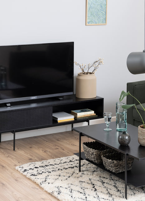 Angus TV Unit with 1 Sliding Door in Black