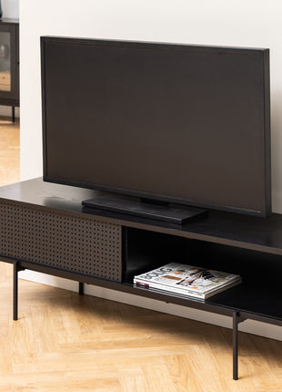 Angus TV Unit with 1 Sliding Door in Black