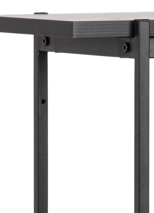 Angus Small Bookcase with 2 Sliding Doors in Black