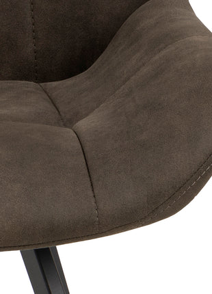 Waylor Dining Chair in Anthracite Fabric Set of 2