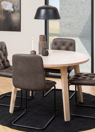 A-Line Round Dining Table in White Oak