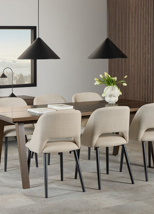 A-Line Rectanglar Dining Table in Smoked Oak