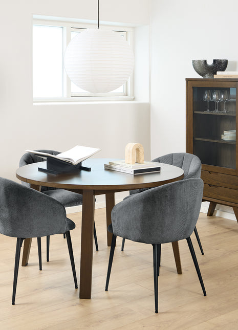A-Line Round Dining Table Smoked Oak
