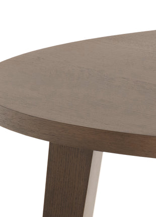 A-Line Round Dining Table Smoked Oak