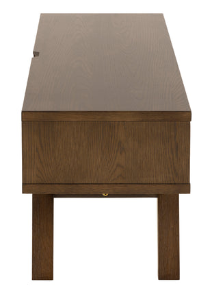 A-Line TV Unit with 2 Drawers in Smoked Oak