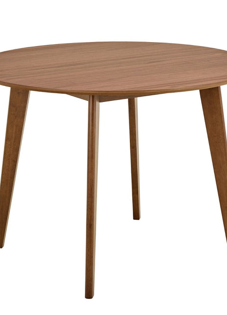 Roxby Round Dining Table in Walnut 120x76cm Included 4 Roxby Dining Chairs in Walnut