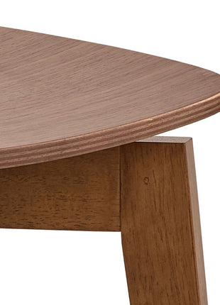 Roxby Round Dining Table in Walnut 120x76cm Included 4 Roxby Dining Chairs in Walnut