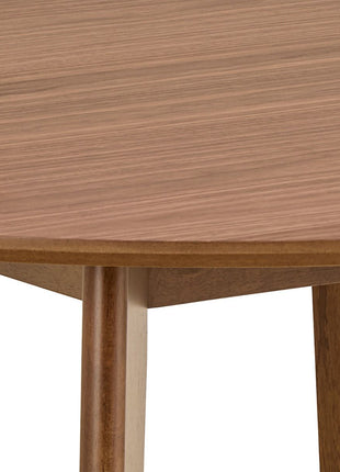 Roxby Round Dining Table in Walnut 120x76cm Included 4 Roxby Dining Chairs in Walnut
