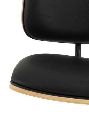 Owen Swivel Dining Chairs in Matt Black Set of 2