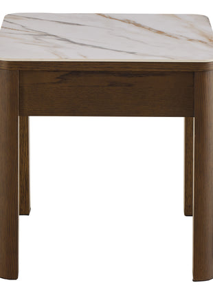 Southampton Square Side Table 1 Drawer in Cream Ceramic