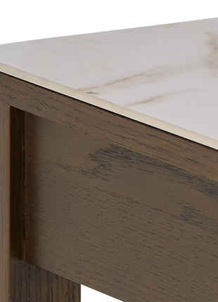 Southampton Square Side Table 1 Drawer in Cream Ceramic