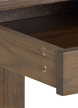 Southampton Square Side Table 1 Drawer in Cream Ceramic