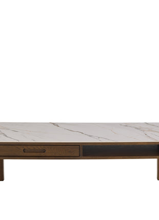 Southampton Rectangular Coffee Table 1 Drawer 1 Shelf  in Cream Ceramic