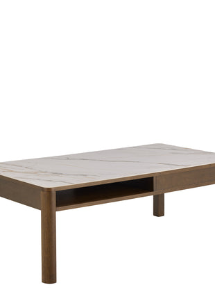 Southampton Rectangular Coffee Table 1 Drawer 1 Shelf  in Cream Ceramic
