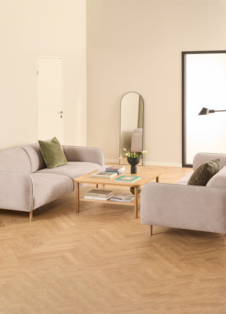 Westham Set of 2 x 3 Seater Sofas in Fay Beige Fabric